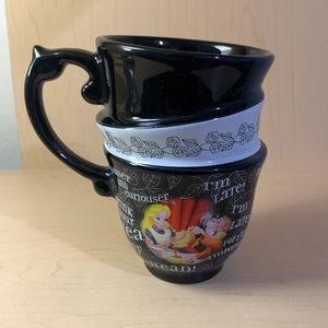 Alice in Wonderland Mad Hatter Triple Stacked Tea Cup Mug Disney Parks 10oz